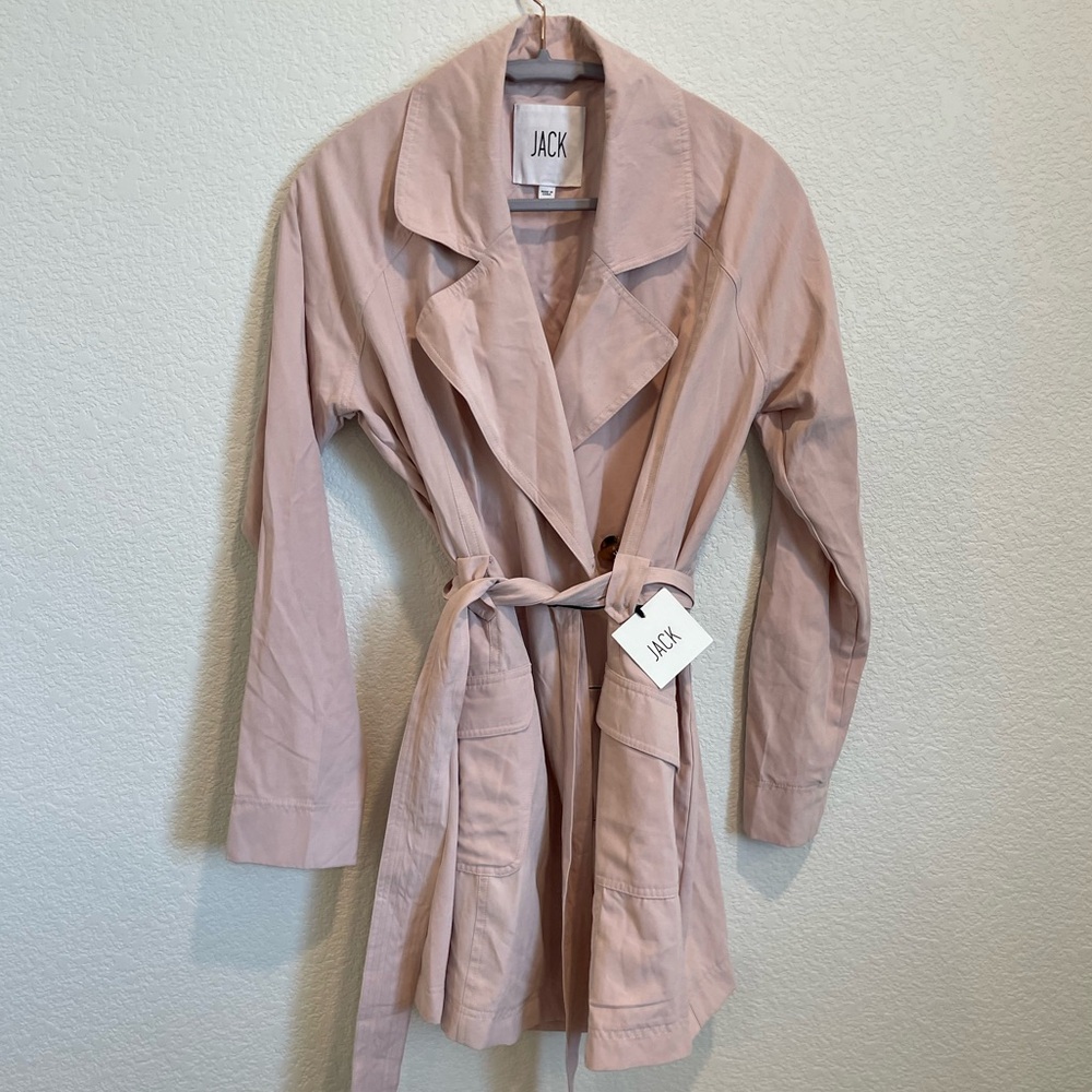 Jack by BB Dakota Brydon Blush Pink Trench Coat NWT